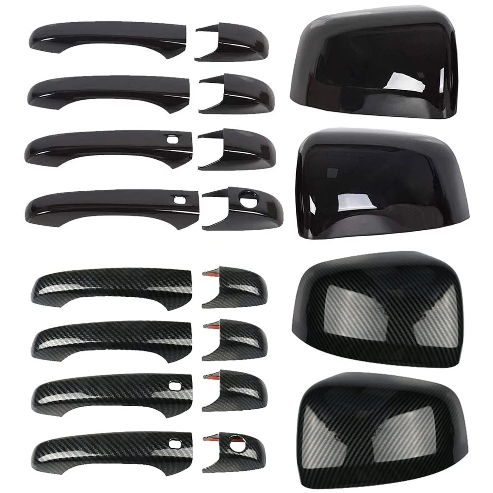 Cubiertas espejo y manillas puerta fibra carbono Jeep Dodge 2011-2021 - imagen 2
