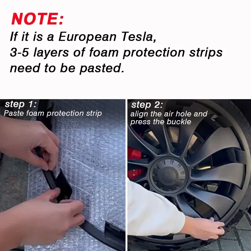 Tapas de buje Tesla Model Y 21 pulgadas, cubiertas de llanta - imagen 5