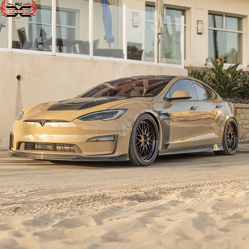 Guardabarros fibra carbono Tesla Model S 2022-2024 - imagen 2