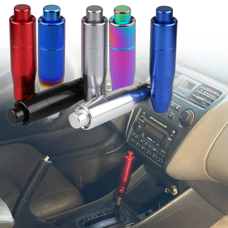 Pomo de cambio automático metálico con botón universal