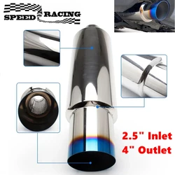 Silenciador de escape universal – acero inoxidable 2,5" a 4"