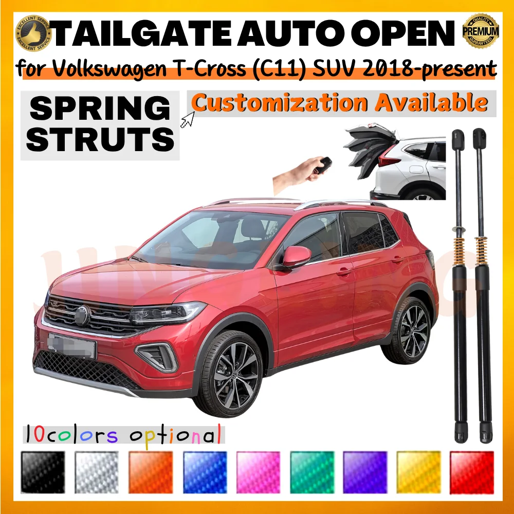 Puntales maletero con resorte para VW T-Cross C11 SUV 2018 en adelante