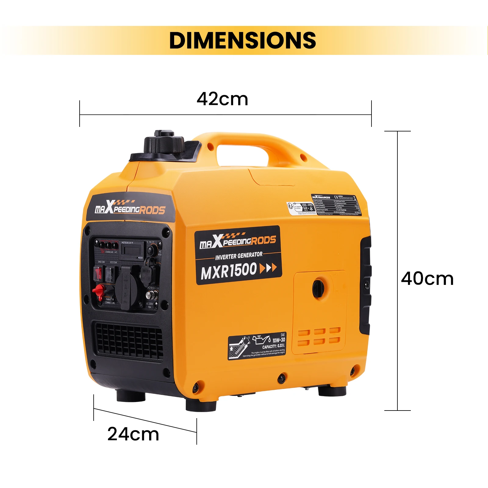 Generador portátil MAXPEEDINGRODS inverter 1200W silencioso RV - imagen 4