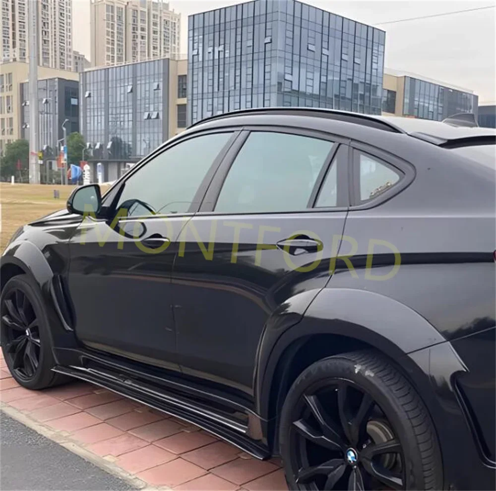 Cubierta embellecedora de moldura de alféizar de ventana de marco completo de puerta de coche de acero inoxidable para BMW X6 E71 F16 G06 2008-2022 (negro plateado) - imagen 3