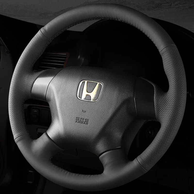 Cubierta de volante trenzada – cuero genuino para Honda Accord 7ª gen y Odyssey