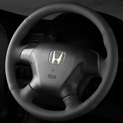 Cubierta de volante trenzada – cuero genuino para Honda Accord 7ª gen y Odyssey