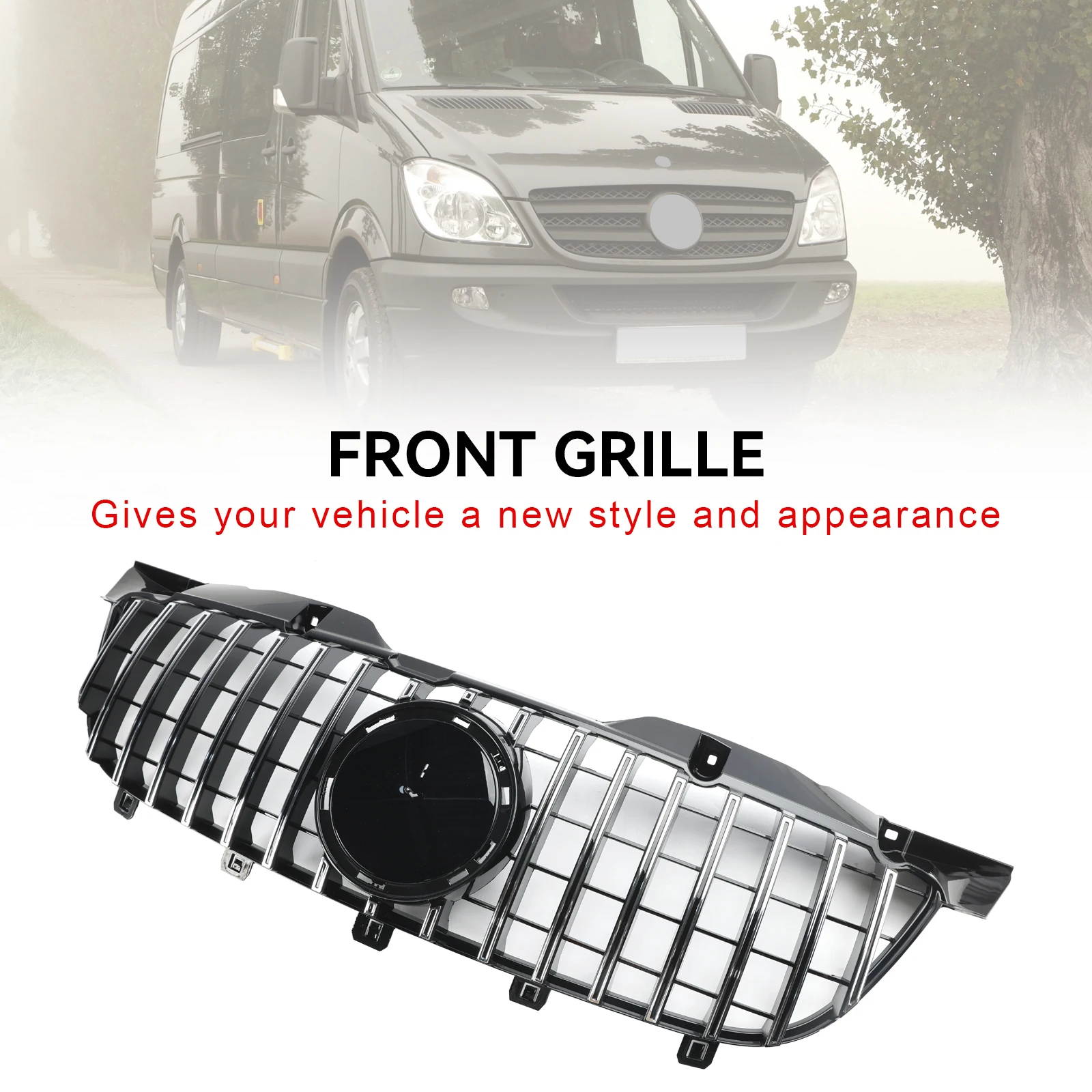 Parrilla delantera cromada para Mercedes-Benz Sprinter W906 (2006-2013)