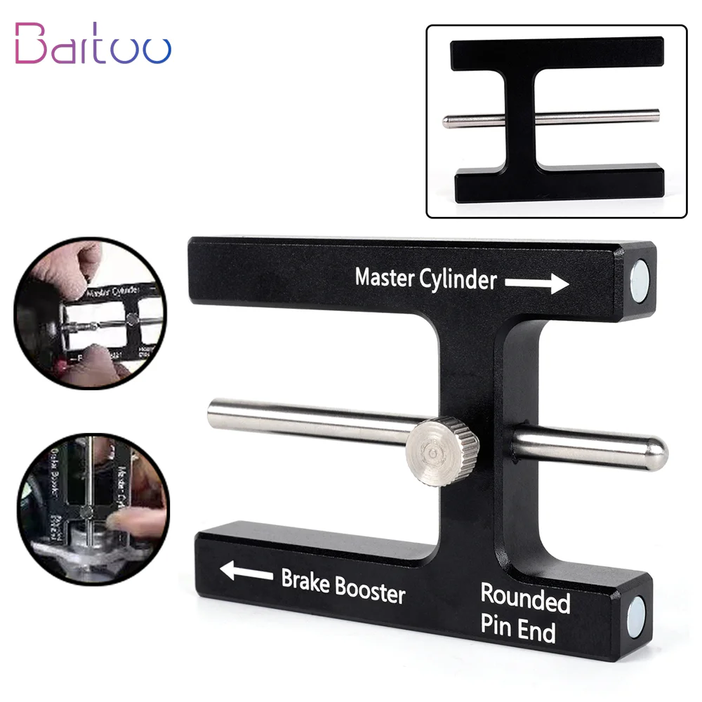Nueva herramienta de ajuste de freno, potenciador de freno, varilla de empuje, cilindro maestro, medidor de longitud de varilla de empuje para potenciadores de freno con pines ajustables