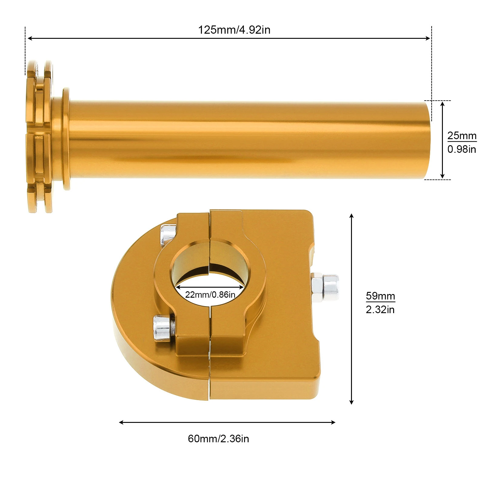 Puños de acelerador CNC de aluminio multicolor para moto, 22 mm - imagen 5
