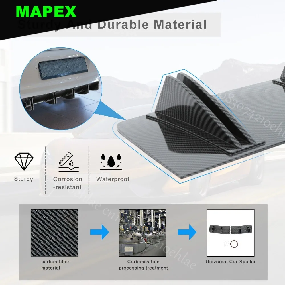 Alerón trasero de carbono para Mitsubishi Lancer – spoiler labio fibra - imagen 4