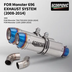 Silenciador slip-on 51mm para Ducati Monster 696-1100