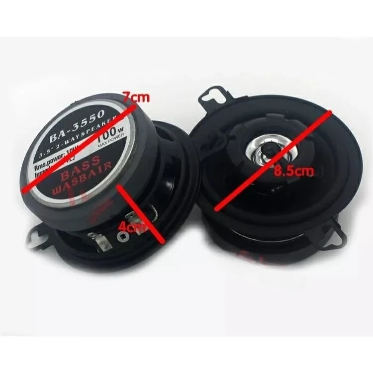 Altavoz coche coaxial 3,5 pulgadas agudos medios y bajos – universal - imagen 3