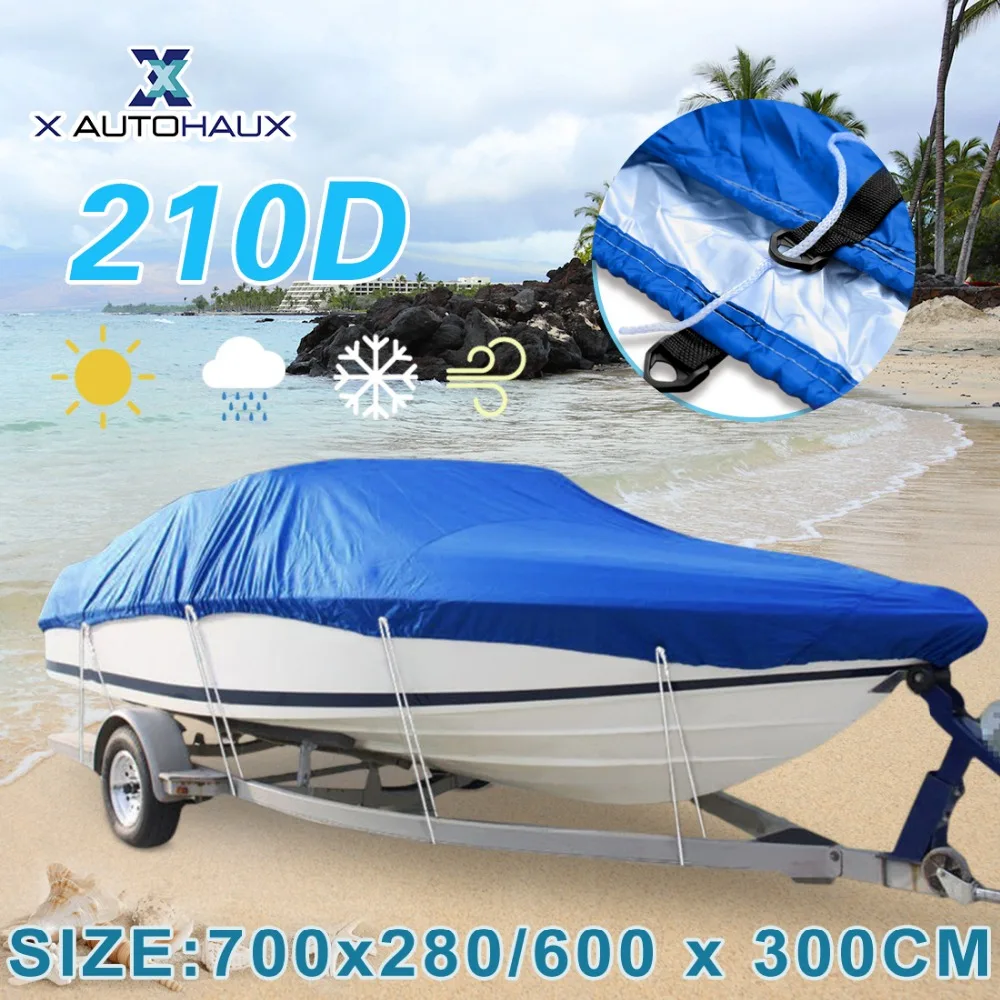 Funda impermeable para barco 210D con protección UV, de 14 a 22 pies