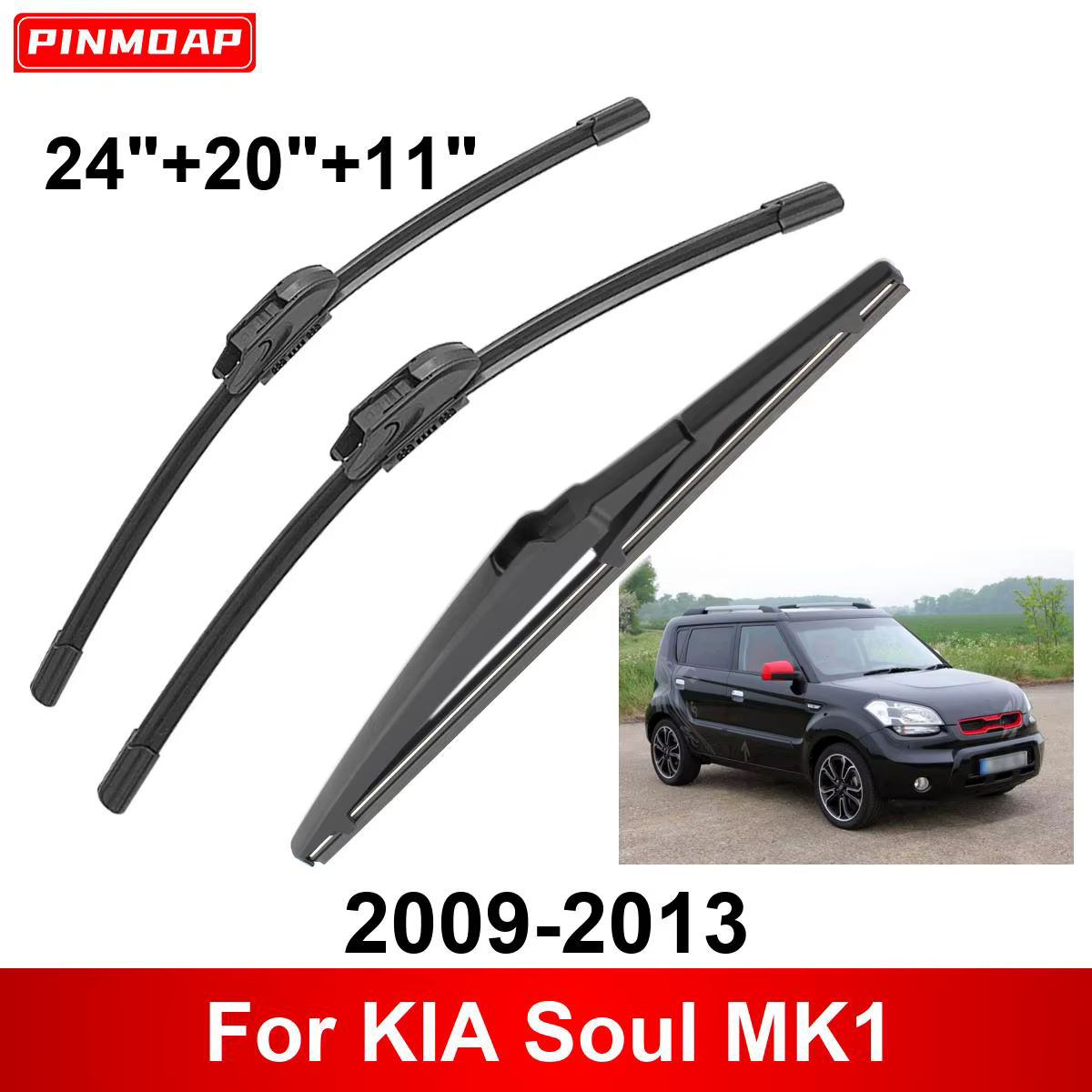 Escobillas limpiaparabrisas KIA Soul MK1 2009-2013 delanteras