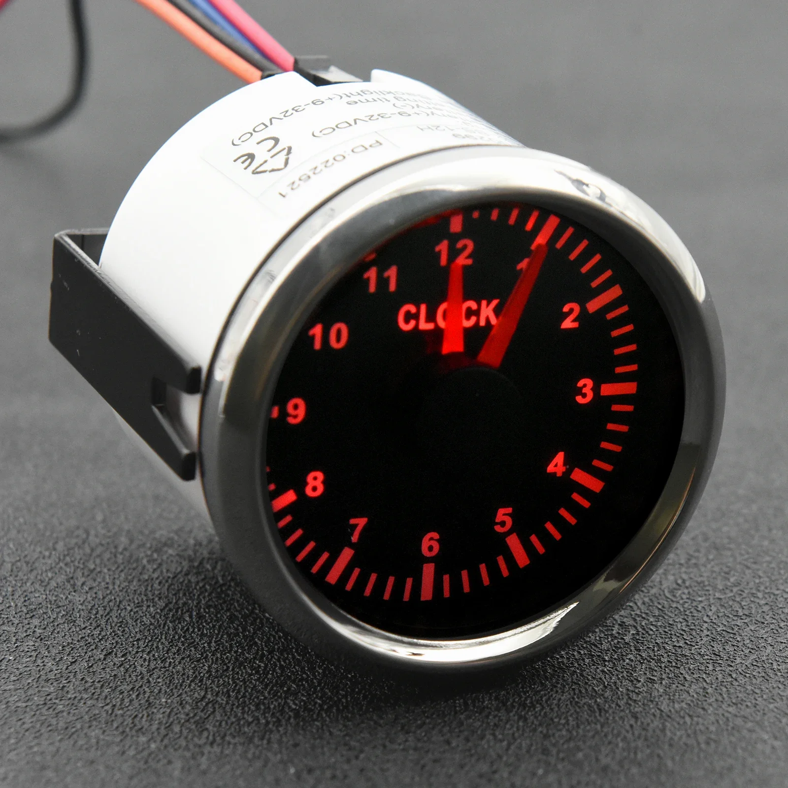 Cuentahoras 52 mm con retroiluminación roja para coche y barco, 9-32 V - imagen 5