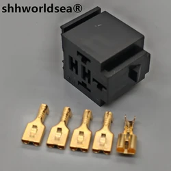 Soporte para relé Shhworldsea 12V 40A/80A con bornes de cobre