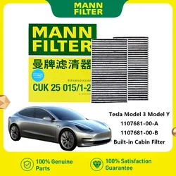 Filtro cabina carbón activado MANN 1107681-00-A – Tesla Model 3 Y