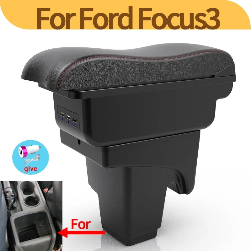 Reposabrazos consola central Ford Focus Mk3 2011-2020 con USB