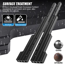 Separadores de cables de bujía de aluminio negro para motor V8