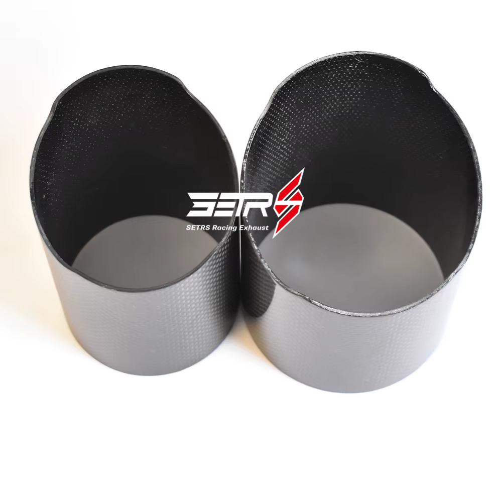 Punta Escape Fibra Carbono Universal Brida Recta - Accesorio Tuning Automóvil - imagen 5