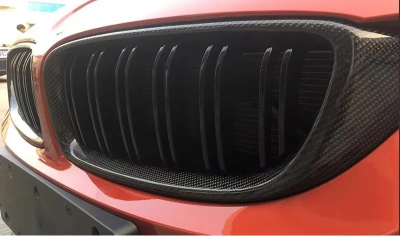 Rejilla delantera parachoques fibra de carbono BMW M3/M4 tuning - imagen 5