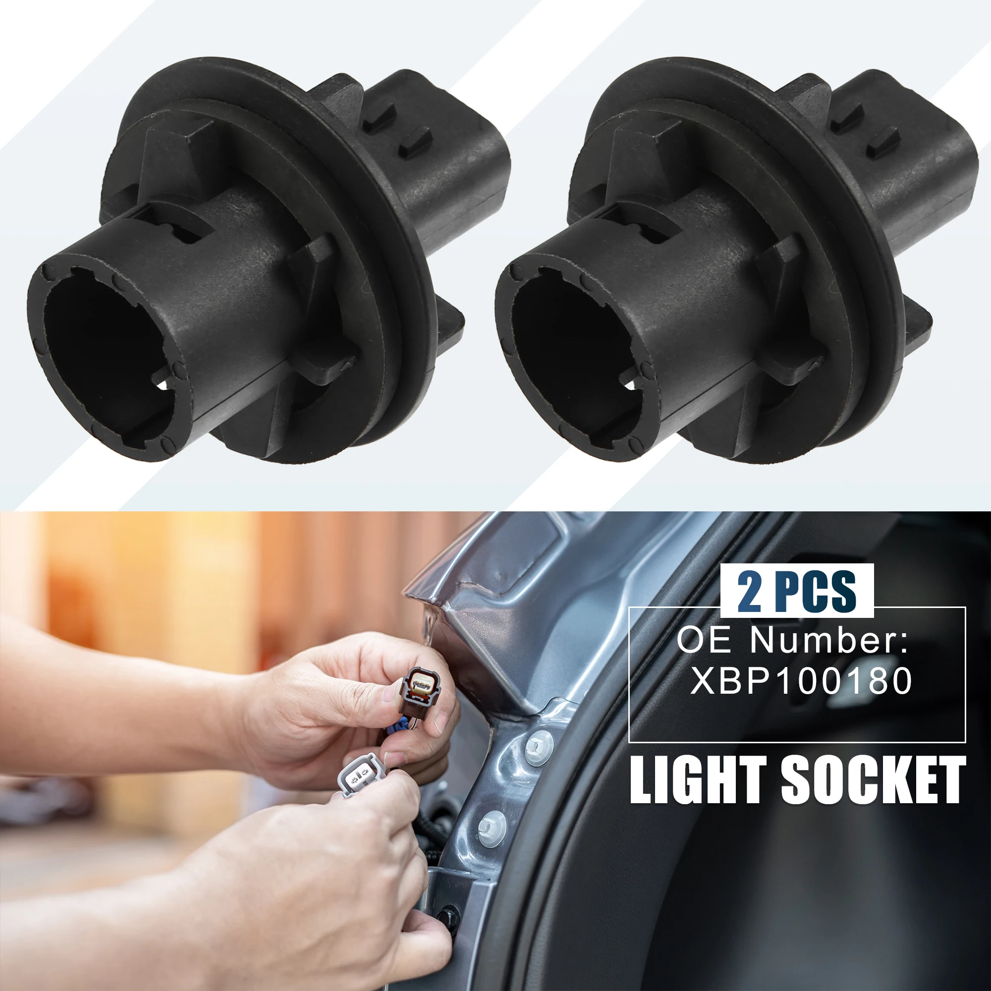 X Autohaux-portalámparas del parachoques delantero del coche, Land Rover Defender 90 portalámparas para 1994-1997, Land Rover Discovery 1994-2002