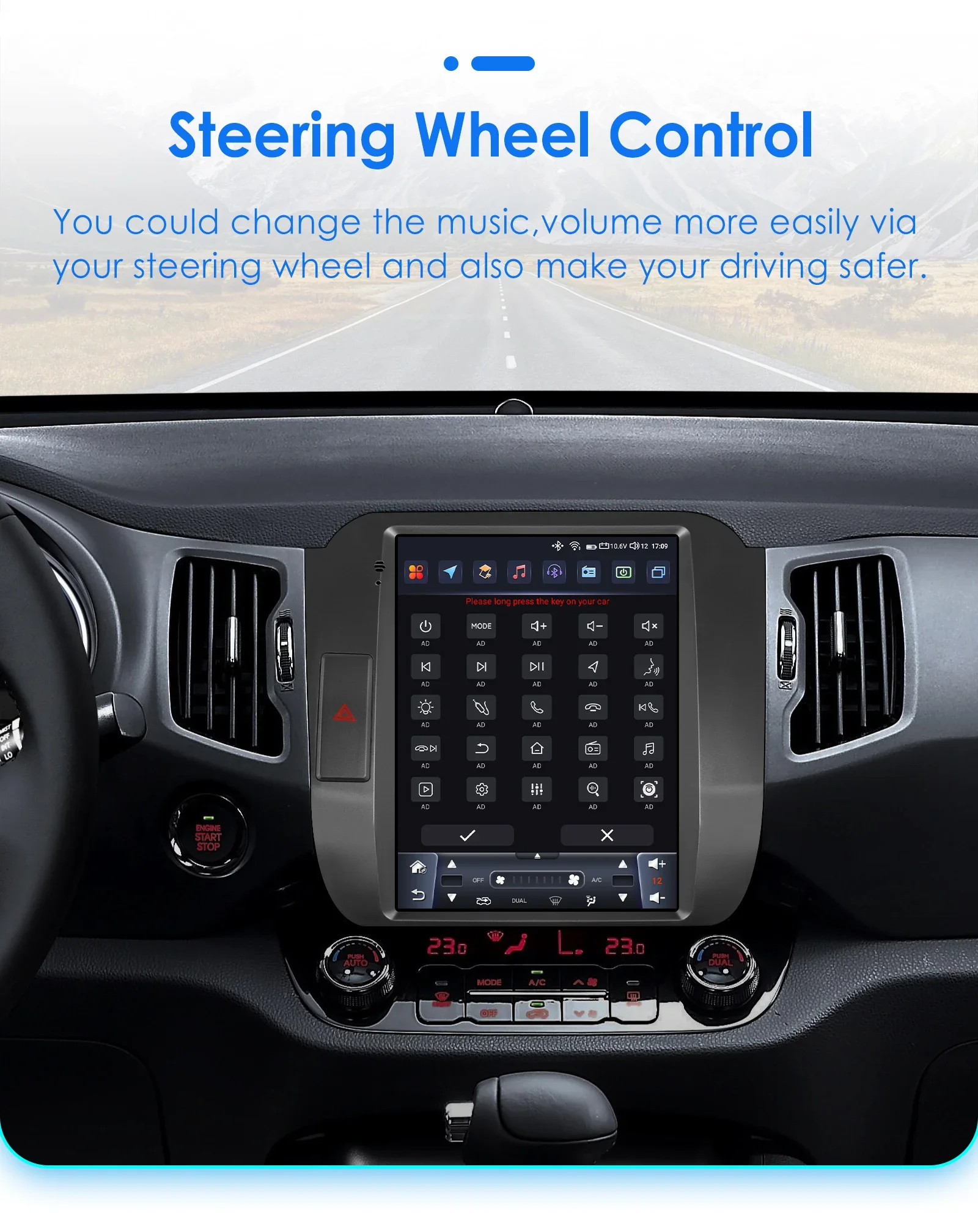 9,7 "Anderoid 13 radio de coche para KIA Sportage 3 SL 2010-2016 reproductor de vídeo Multimedia GPS navi estéreo 7862 pantalla de unidad principal SWC - imagen 5