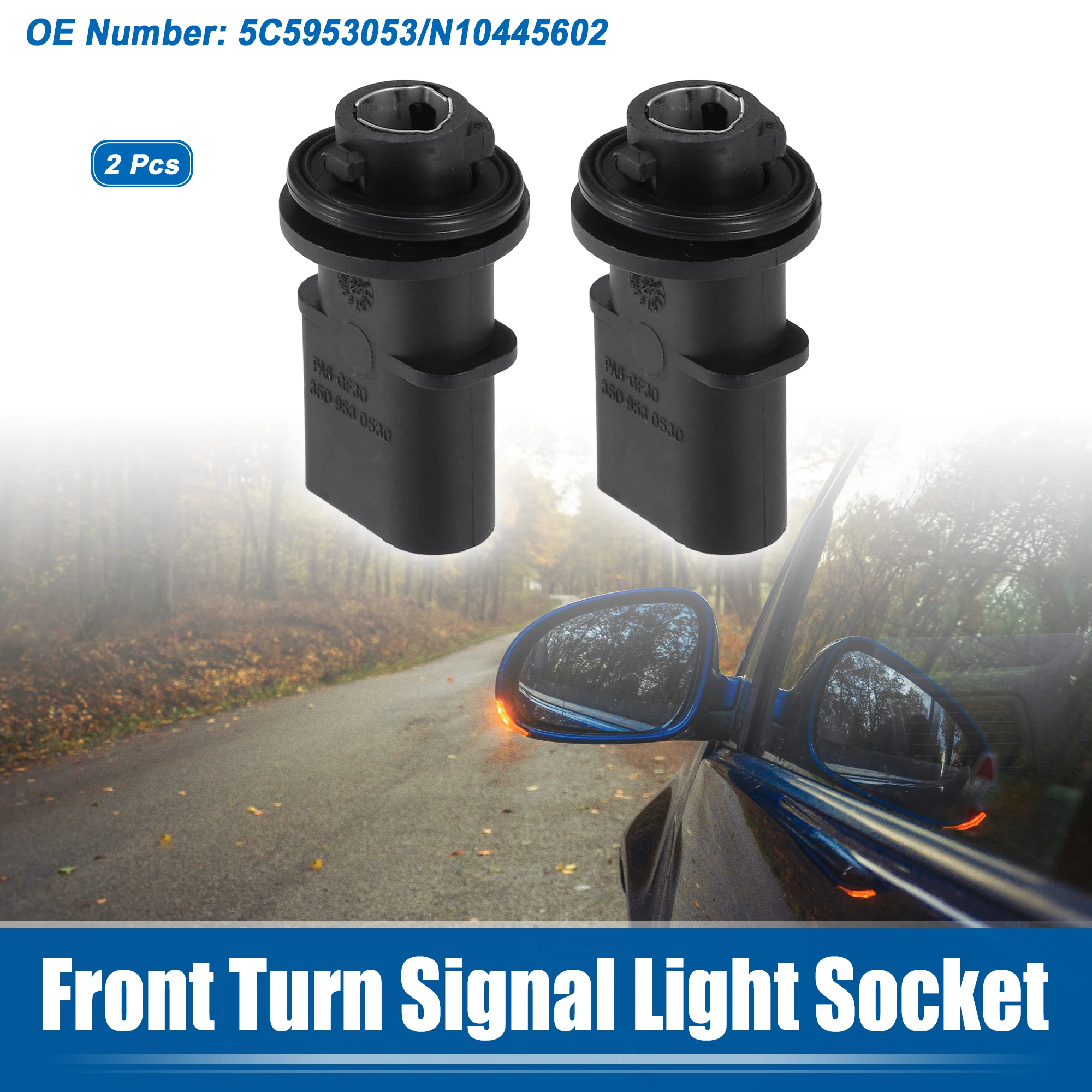 UXCELL 2 piezas No.5C 5953053   Toma de luz intermitente para Volkswagen Phaeton 2004-2006 para Volkswagen Passat 2006-2010