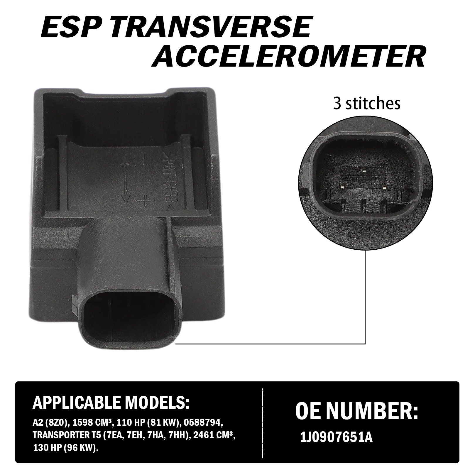 Sensor ESP 1J0907651A – VW A2 A3 Golf IV Polo T5 Seat Leon - imagen 4