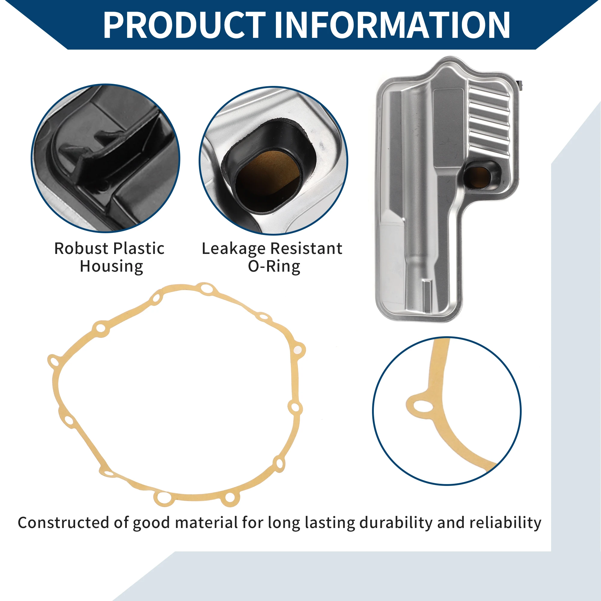 UXCELL No.0AW 301519 C Kit de filtro de transmisión automática con junta para Audi A4 2009-2016 Juego de filtros de aceite de transmisión - imagen 4