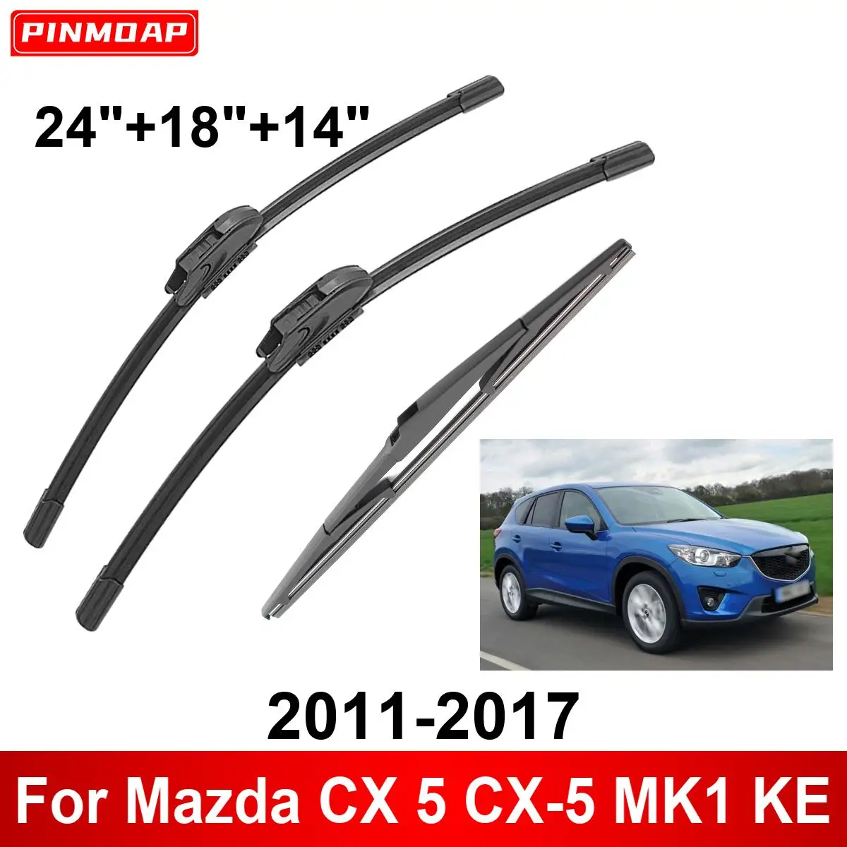 Escobillas limpiaparabrisas Mazda CX-5 KE 2011-2017 delanteras y traseras