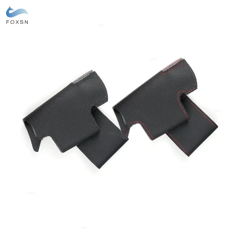 Para Nissan Qashqai J10 J11 Leaf X Trail March Tiida Kicks Versa Ju 2023 trenza manual protector para volante interior de coche embellecedor de cuero - imagen 2