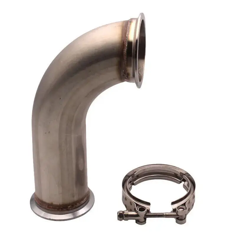 Tubo de bajada universal 3" 90º Garrett V-band pierna corta - imagen 2