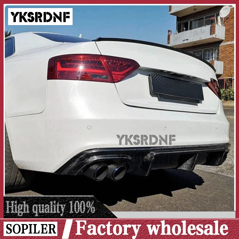 Difusor trasero de fibra de carbono para Audi A5 S line/S5 Coupé 2012-2016