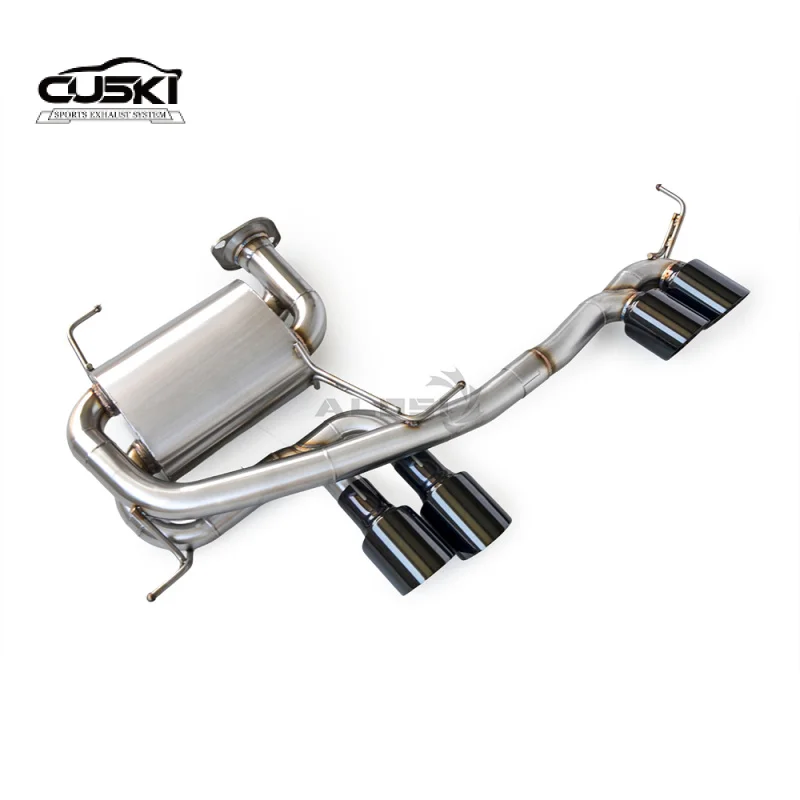 Parte trasera de gato de alta presión para BMW E90 E92 320i 318i 325i 2007-2012 onda de sonido de coche deportivo punta de escape de cuatro salidas difusor M3 adaptado - imagen 2