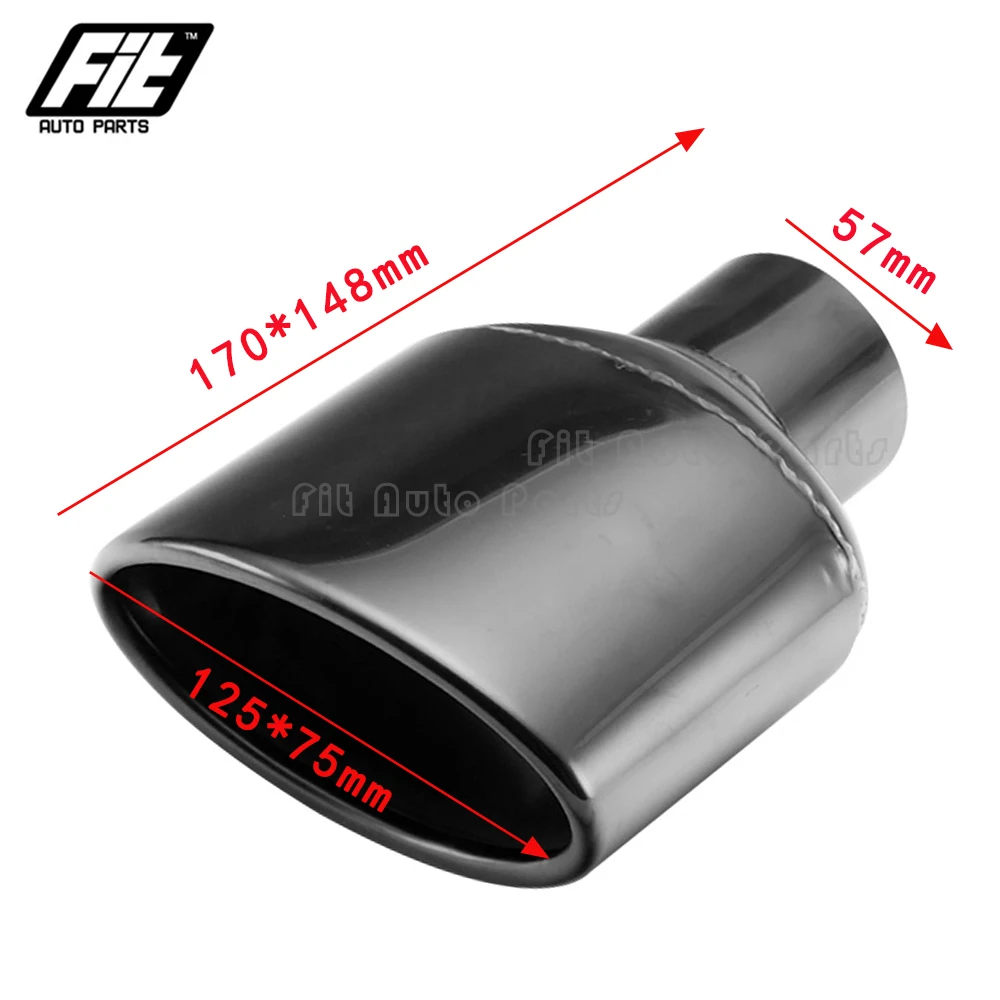 Puntas de escape ovaladas acero inoxidable 57mm para Mercedes W211 C300 - imagen 3