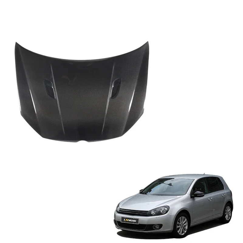 Langyu Capó de fibra de carbono para VW Golf 6 GTI