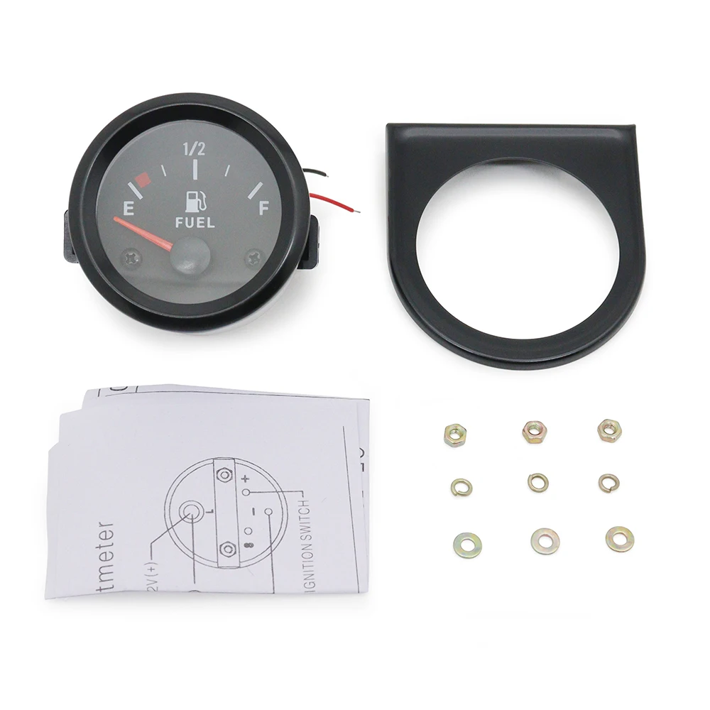 Medidor de nivel de combustible universal 52 mm 12 V LED blanco - imagen 3