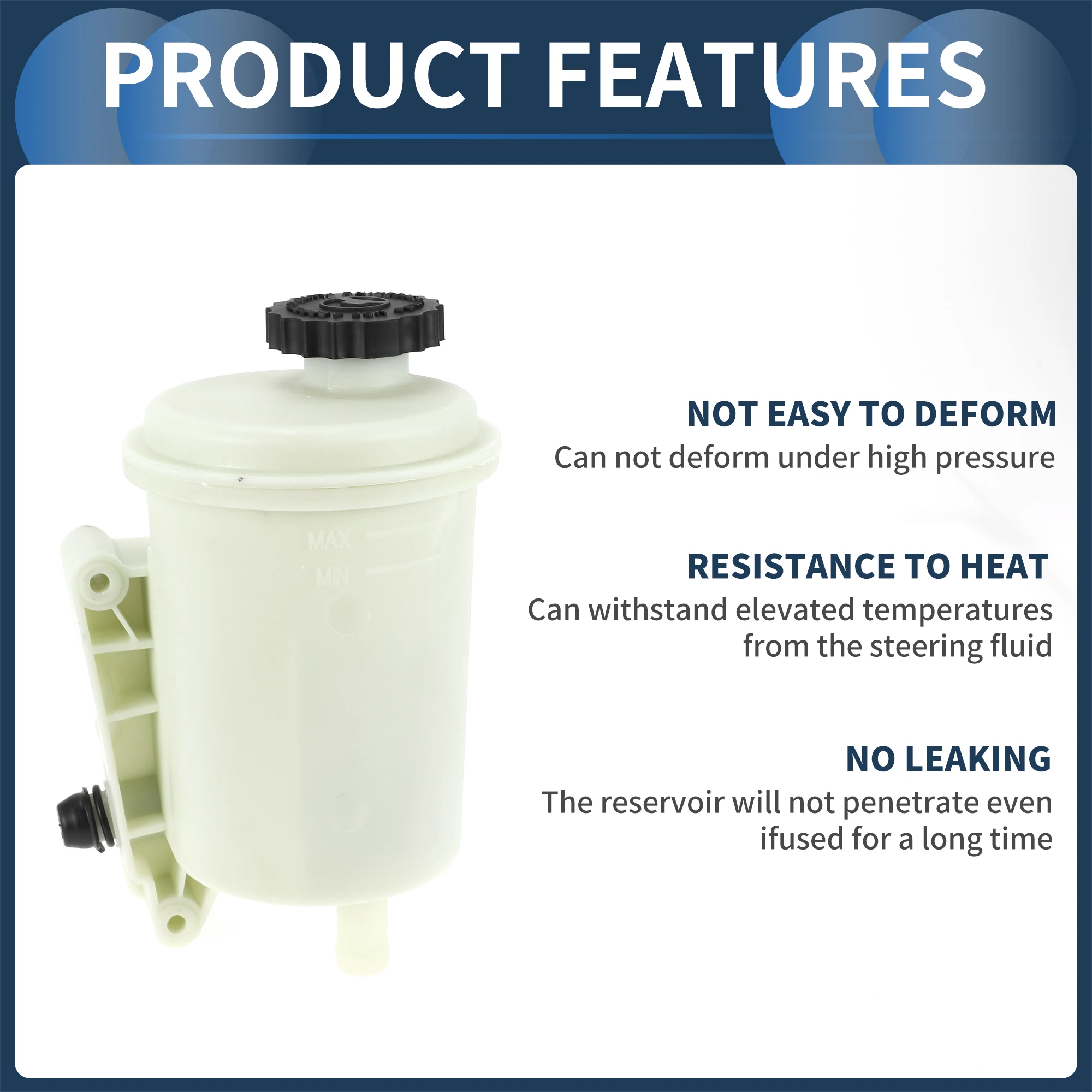 Depósito de dirección asistida UXCELL Tanque de dirección asistida automático No. 68034303 AB para Chrysler Aspen 8 Cyl 4.7L, 8 Cyl 5.7L 2008-2009 - imagen 3