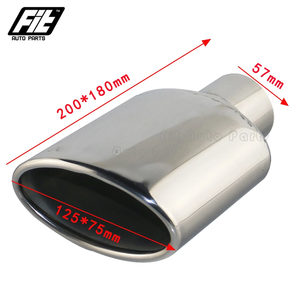 Puntas de escape ovaladas acero inoxidable 57mm para Mercedes W211 C300 - imagen 2