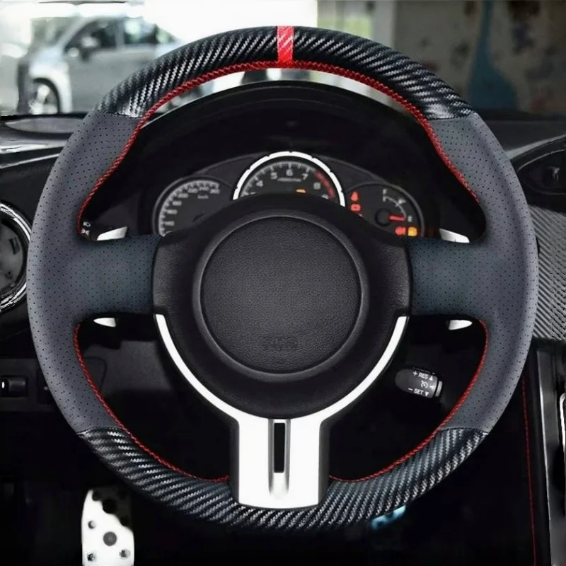 Funda Volante Fibra Carbono Cuero Toyota 86 Scion FR-S Subaru BRZ