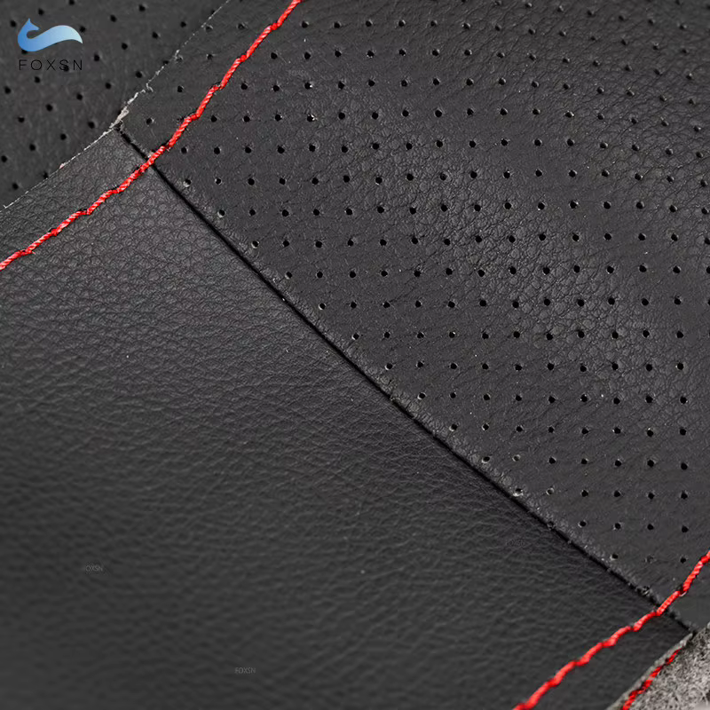 Funda de volante de cuero perforado para Audi A3 8P - imagen 3
