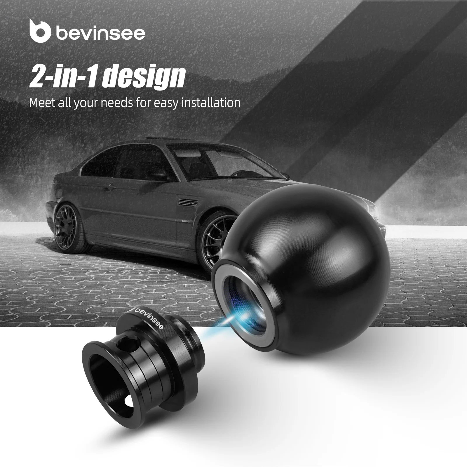 BEVINSEE pomo palanca cambios bajo perfil Honda Civic MT - imagen 3