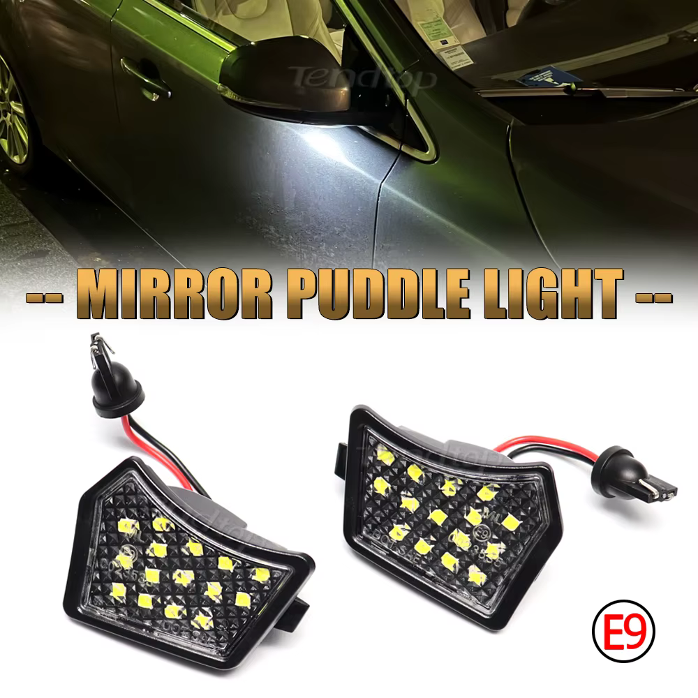 Luz LED espejo retrovisor 6000K para Jaguar XJ/XF/XK y Volvo V40–XC90
