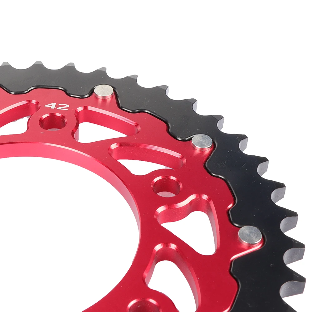 Piñón trasero 42T 76mm para pit bike motocross – seis tacos - imagen 3