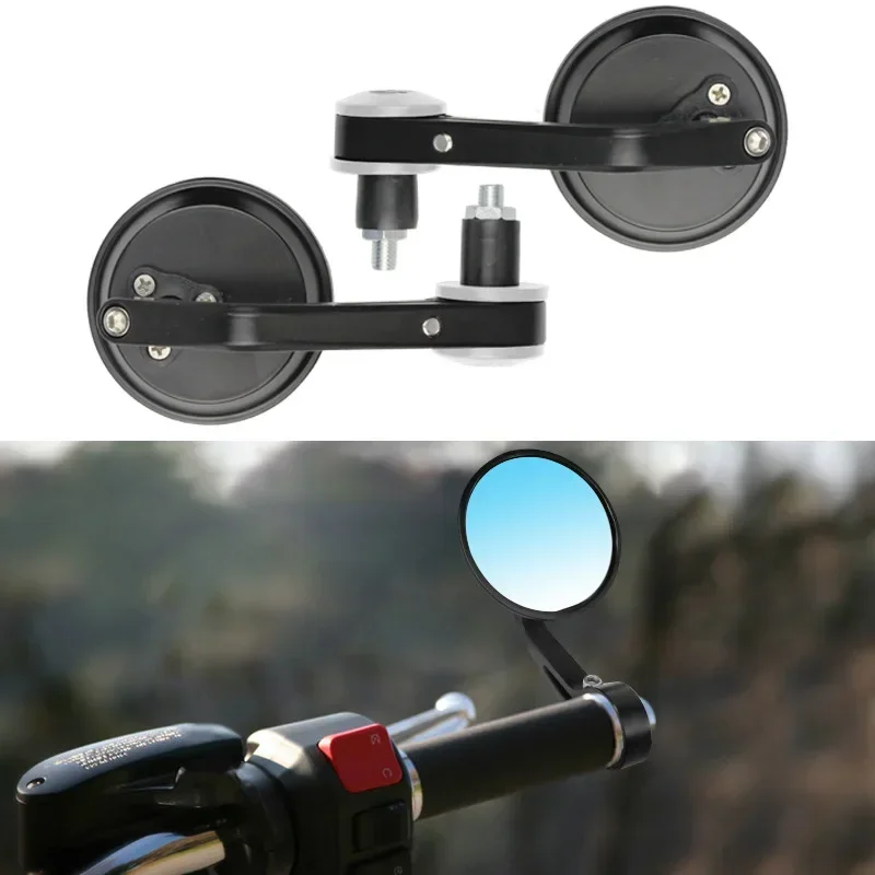 Espejos retrovisores universales plegables para moto Cafe Racer 7/8"