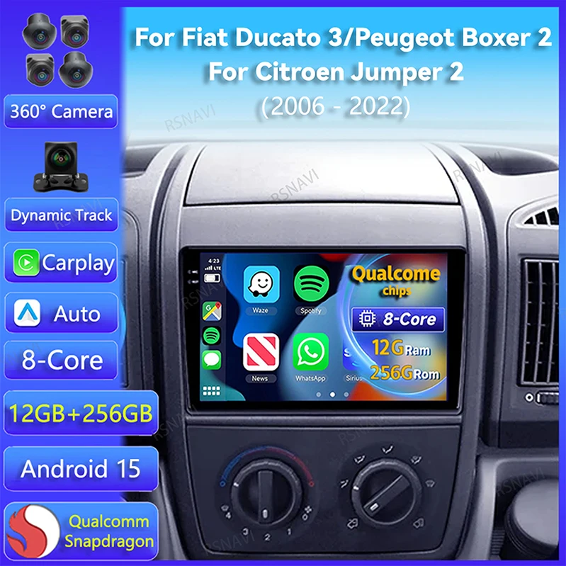 Autoradio Android Fiat Ducato 3 con Carplay DSP – Pantalla TFT