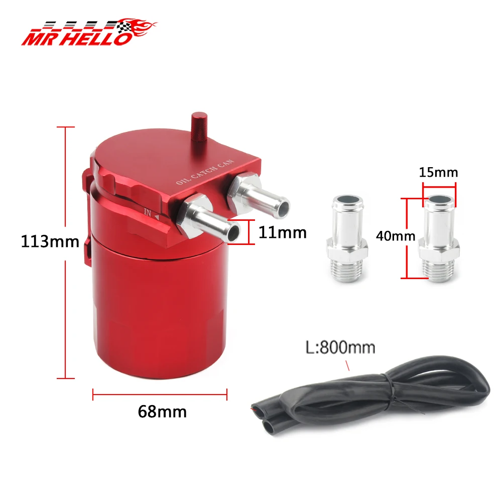 Separador de aceite catch can universal negro 300ml con adaptador - imagen 2