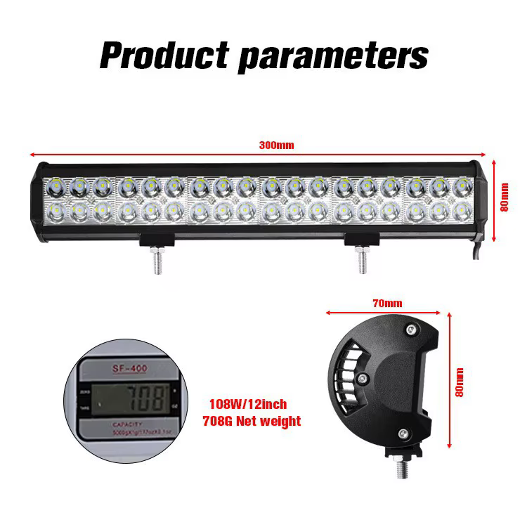 Barra LED de trabajo doble fila de alta potencia para coche - imagen 4