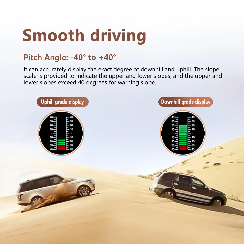 X90-velocímetro Digital para coche, medidor de pendiente MPH KMH, brújula inclinada, alarma de exceso de velocidad, accesorios para automóviles - imagen 5